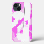 Pink White Girly Camouflage Muster Custom Case-Mate iPhone Hülle (Rückseite)