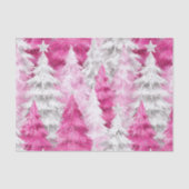 Pink White Glam Weihnachtsbaumen Seidenpapier (Vorderseite)