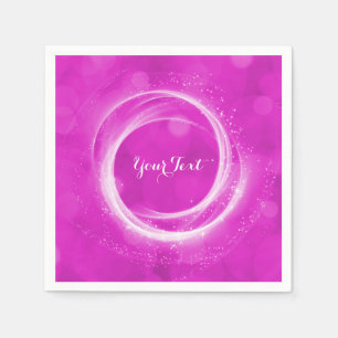 Pink & White Glitter Ascheneffekt Cinderella Party Serviette