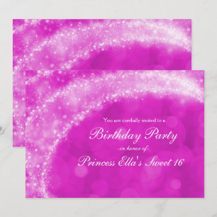 Pink & White Glitz Ascheneinladung für jede Partyv Einladung