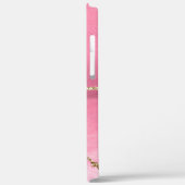 Pink, White & Gold Agate, DIREKT-Script-Name Schwa Case-Mate iPhone Hülle (Rückseite / Links)