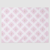 Pink White Gold Cross Muster Taufe Seidenpapier (Vorderseite)