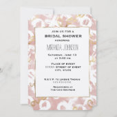 Pink White Gold Liebe XO Brautparty Einladung (Vorderseite)