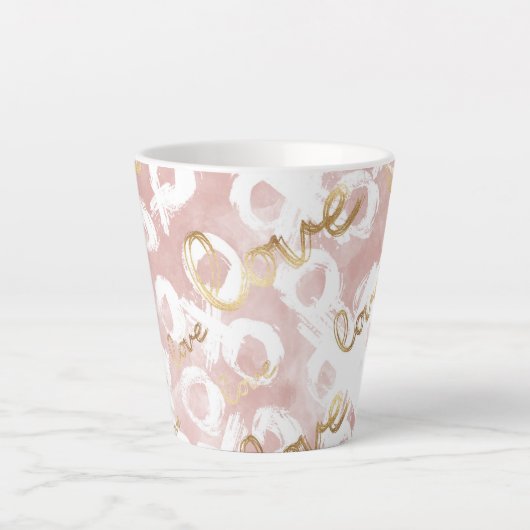 Pink White Gold Liebe XO Milchtasse (Vorderseite)