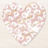 Pink White Gold Liebe XO Untersetzer (Vorderseite)