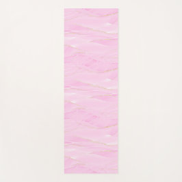 Pink White Gold Marble Calming Mindfulness Yogamatte