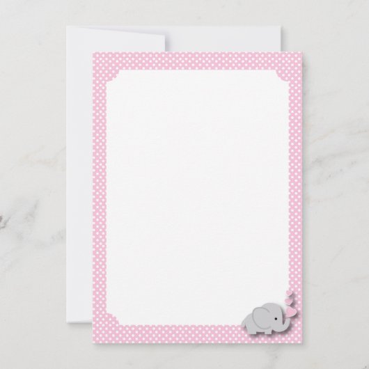 Pink, White Gray Elefant Danke 2 (Rückseite)