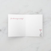 Pink, White Gray Elephant Baby Dusche Danke (Innenseite)