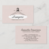 Pink White Hanger Fashion Stylist Visitenkarte (Vorne/Hinten)