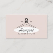 Pink White Hanger Fashion Stylist Visitenkarte (Vorderseite)
