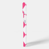 Pink White Harlequin Diamonds Schachbretts Design Case-Mate iPhone Hülle (Rückseite / Links)
