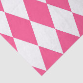 Pink White Harlequin Diamonds Schachbretts Design Seidenpapier (Ausschnitt)
