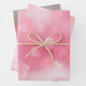 Pink White Heart Geschenkpapier Set (Beispiel)