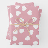 Pink White Heart Geschenkpapier Set (Beispiel)