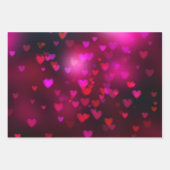 Pink White Hearts Geburtstag Geschenkpapier Set (Vorderseite 3)