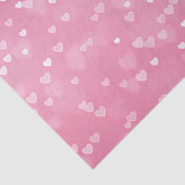 Pink White Hearts Geburtstag Seidenpapier (Ausschnitt)