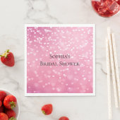 Pink White Hearts Geburtstag Serviette (Beispiel)