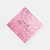 Pink White Hearts Geburtstag Serviette (Ecke)