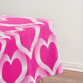 Pink White Hearts Muster Tischdecke (Beispiel)