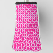 Pink White Hearts Pattern Golf Headcover (Rotieren 90)