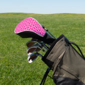 Pink White Hearts Pattern Golf Headcover (In SItu)