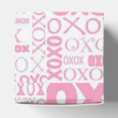 Pink & White Hugs & Kisses Pattern Herz Liebhaber Geschenkschachtel (Oben)