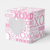Pink & White Hugs & Kisses Pattern Herz Liebhaber Geschenkschachtel (Vorderseite)