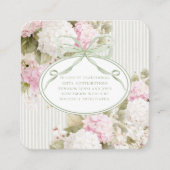 Pink White Hydrangeas Sage Green Bridal Shower Begleitkarte (Vorderseite)