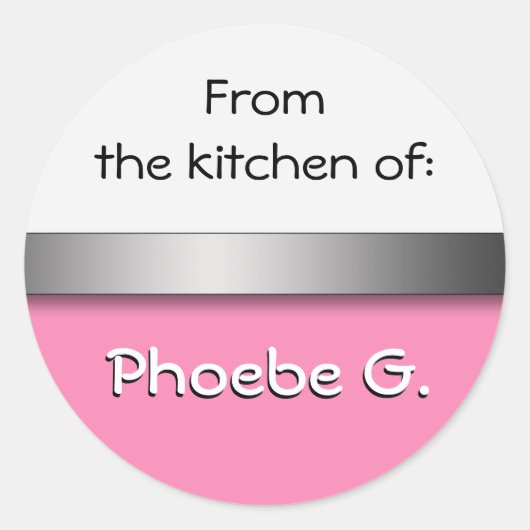 Pink White Kitchen Stickers (Vorderseite)