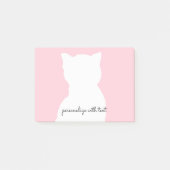 Pink White Kitty Post-it Klebezettel (Vorderseite)