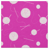 Pink White Knitting Lover's Gemustert Stoff (Nahaufnahme)