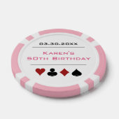 Pink White Las Vegas Casino Poker Pokerchips (Einzeln)