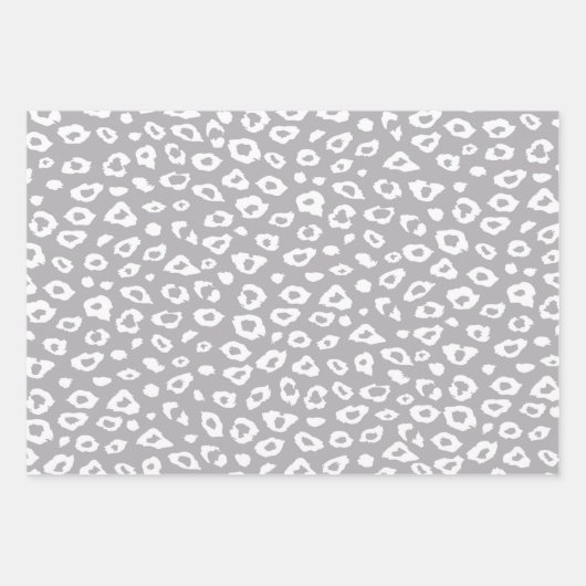 Pink White Leopard Geschenkpapier Set (Vorderseite 2)