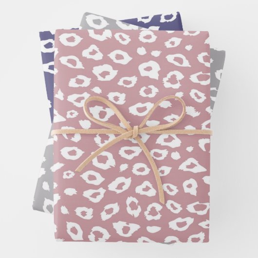 Pink White Leopard Geschenkpapier Set (Beispiel)