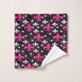 Pink White Lilie Badhandtuch Set (Waschlappen)
