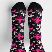 Pink White Lilie Socken (Oben)