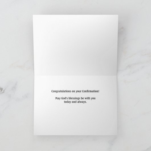Pink White Lilies Confirmation Card Karte (Innenseite)