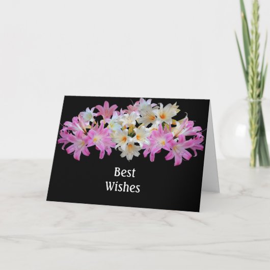 Pink White Lilies Confirmation Card Karte (Vorderseite)