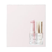 Pink White Lipstick Ivory Nail Polish Notizblock (Vorderseite)