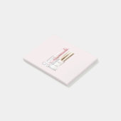 Pink White Lipstick Ivory Nail Polish Post-it Klebezettel (angewinkelt)