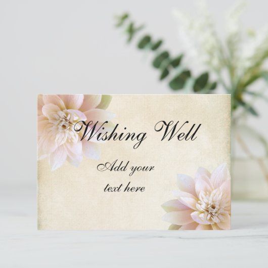 Pink White Lotus Blume wünschenswert Begleitkarte (Stehend Vorderseite)