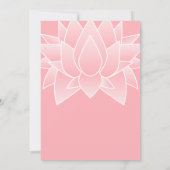 Pink White Lotus First Rice Foto Einladung (Rückseite)