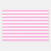 Pink White Matching Patterns Gingham Dots Strip Geschenkpapier Set (Vorderseite 2)