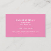 Pink White Minimal Alternative Medicine Healer Visitenkarte (Rückseite)