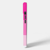 Pink White Ombre Wave Muster Case-Mate iPhone Hülle (Rückseite / Links)