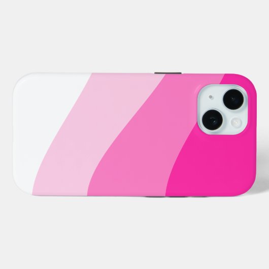 Pink White Ombre Wave Muster Case-Mate iPhone Hülle (Rückseite (Horizontal))
