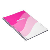 Pink White Ombre Wave Muster Notizblock (Rechte Seite)