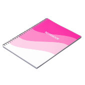 Pink White Ombre Wave Muster Notizblock (Linke Seite)