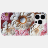 PINK & WHITE PAPIER 3-D SEHEN BLUME Case-Mate iPhone HÜLLE (Rückseite (Horizontal))