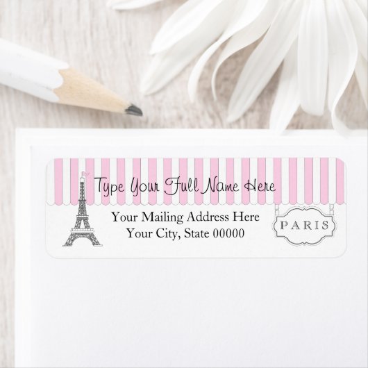 Pink | White Paris Eiffel Tower Name (Insitu)